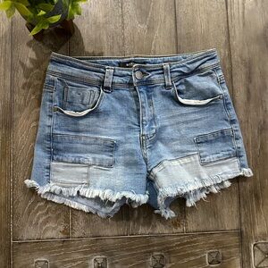 Black Label Patchwork Shorts